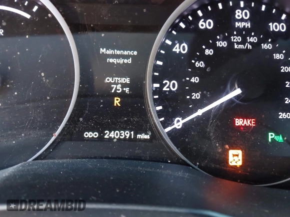 2013 Lexus ES 300h Hybrid with VIN JTHBW1GG1D2004549, listed as a IAAI auction lot 41660519 with 240,391 mi miles. Bid and sale history available at carsss.com. Image 15.
