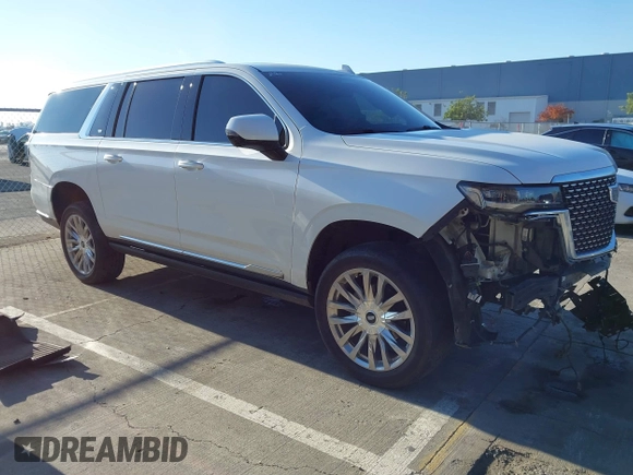 2021 Cadillac Escalade ESV Premium Luxury z VIN 1GYS4LKL2MR264645, wystawiony jako IAAI lot #41013027 z przebiegiem 103 454 mil mil oraz . Historia ofert i sprzedaży dostępna na DreamBid. Obrazek 1.