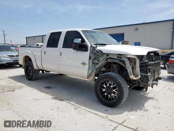 2016 Ford F-250 Lariat with VIN 1FT7W2BT2GEB75752, listed as a Copart auction lot 56924005 with 132,585 mi miles and Salvage title. Bid and sale history available at DreamBid. Image 4.