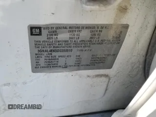 2013 Chevrolet Captiva Sport LTZ with VIN 3GNAL4EK5DS550510, listed as a Copart auction lot 88650555 with 161,931 mi miles and Salvage Title. Bid and sale history available at DreamBid. Image 15.