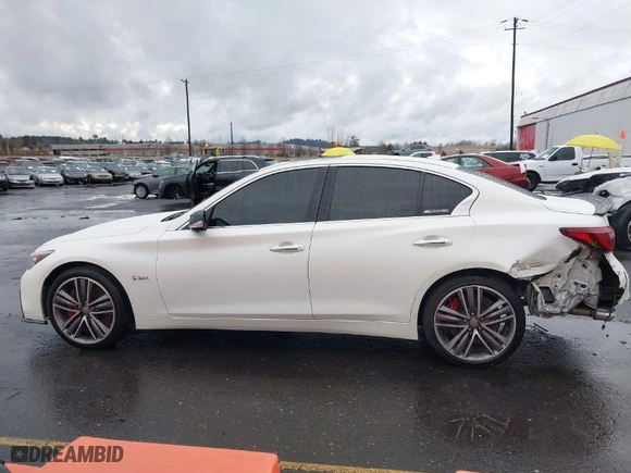2020 Infiniti Q50 RED SPORT 400 with VIN JN1FV7AP3LM630322, listed as a IAAI auction lot 41483294 with NaN miles. Bid and sale history available at carsss.com. Image 14.