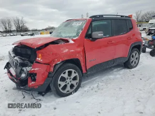 2019 Jeep Renegade Limited with VIN ZACNJBD12KPJ94803, listed as a Copart auction lot 41592185 with 51,721 mi miles and Salvage title. Bid and sale history available at DreamBid. Image 1.
