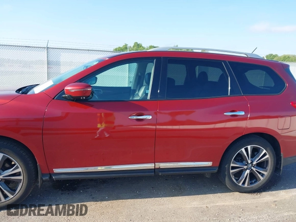 2017 Nissan Pathfinder Platinum with VIN 5N1DR2MM8HC604899, listed as a IAAI auction lot 42201810 with 48,215 mi miles and . Bid and sale history available at DreamBid. Image 14.