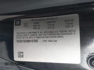 2011 Cadillac CTS Premium with VIN 1G6DS1ED9B0107566, listed as a IAAI auction lot 42177097 with 148,487 mi miles and . Bid and sale history available at carsss.com. Image 9.