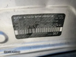 2019 Mitsubishi Outlander SE with VIN JA4AP4AU6KU022258, listed as a Copart auction lot 49253235 with 101,876 mi miles and Salvage title. Bid and sale history available at DreamBid. Image 15.