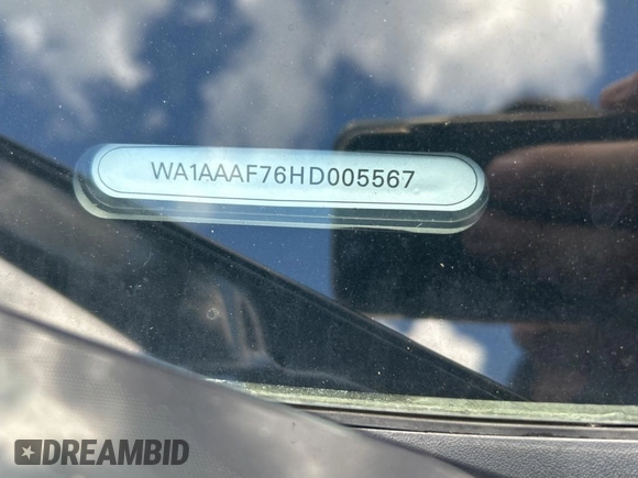 2017 Audi Q7 Premium with VIN WA1AAAF76HD005567, listed as a Copart auction lot 66476635 with 106,594 mi miles and Clean title. Bid and sale history available at DreamBid. Image 10.
