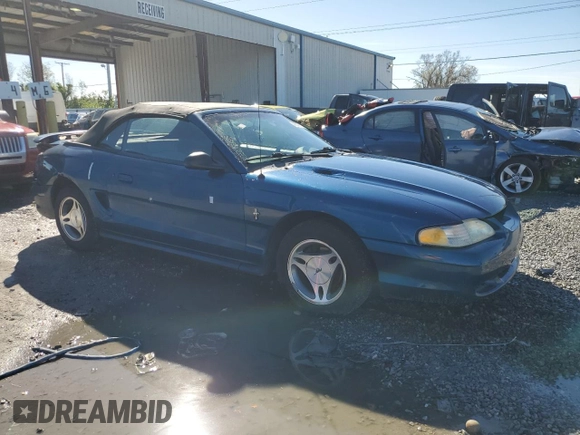 1998 Ford Mustang with VIN 1FAFP4443WF161707, listed as a Copart auction lot 45647115 with 105,205 mi miles and Salvage Title. Bid and sale history available at carsss.com. Image 4.