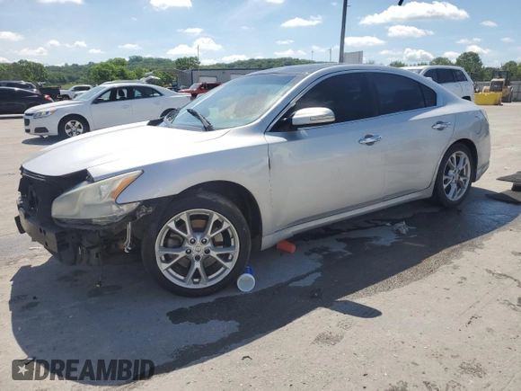 2012 Nissan Maxima SV with VIN 1N4AA5AP4CC856534, listed as a Copart auction lot 55179015 with 168,982 mi miles and Salvage title. Bid and sale history available at DreamBid. Image 1.