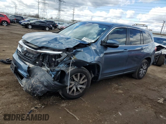 2019 Honda Pilot EX-L with VIN 5FNYF5H51KB042518, listed as a Copart auction lot 51809355 with 64,712 mi miles and Salvage Title. Bid and sale history available at DreamBid. Image 1.