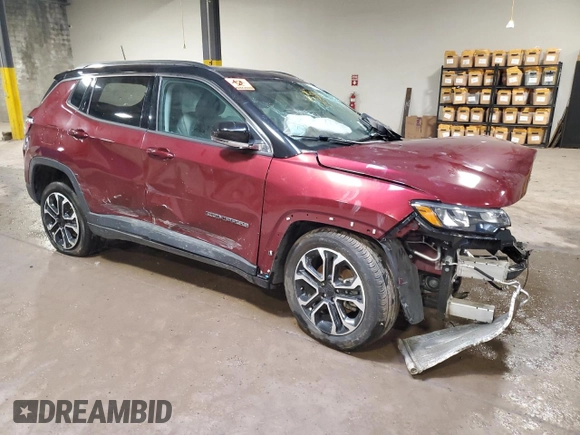 2022 Jeep Compass Limited с VIN 3C4NJDCB0NT180307, выставлен на аукционе Copart как лот 58328815 с пробегом Не указан миль и Чистый • Clean title. История ставок и продаж доступна на DreamBid. Изображение 4.