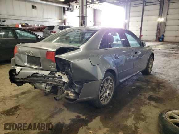 2008 Audi A4 2.0T with VIN WAUDF78E38A066506, listed as a Copart auction lot 46342365 with 185,002 mi miles and Salvage title. Bid and sale history available at DreamBid. Image 3.