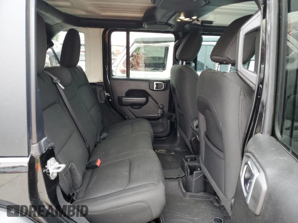 2022 Jeep Wrangler Unlimited Sport S with VIN 1C4HJXDG6NW141997, listed as a Copart auction lot 58938655 with 67,222 mi miles and Salvage title. Bid and sale history available at DreamBid. Image 12.