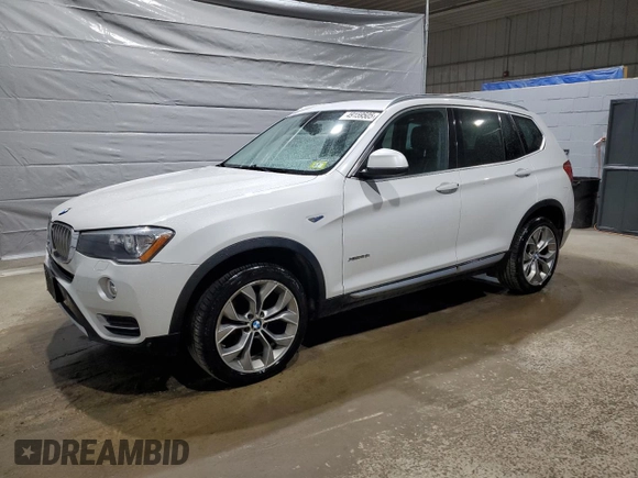 2017 BMW X3 xDrive28i with VIN 5UXWX9C34H0W78776, listed as a Copart auction lot 49159505 with 107,591 mi miles and Salvage Title. Bid and sale history available at DreamBid. Image 1.