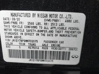 2021 Infiniti Q50 Luxe z VIN JN1EV7BP6MM702075, wystawiony jako IAAI lot #41720913 z przebiegiem 31 092 mil mil oraz . Historia ofert i sprzedaży dostępna na DreamBid. Obrazek 9.