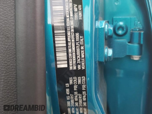 2020 Jeep Renegade Latitude z VIN ZACNJBBB7LPL19906, wystawiony jako Copart lot #60719085 z przebiegiem 61 629 mil mil oraz Szkoda całkowita • Salvage title. Historia ofert i sprzedaży dostępna na DreamBid. Obrazek 13.