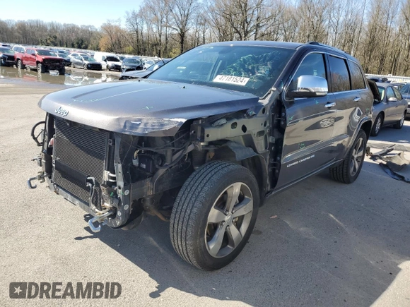 2015 Jeep Grand Cherokee Overland with VIN 1C4RJFCG4FC637643, listed as a Copart auction lot 47181524 with 67,050 mi miles and Salvage Title. Bid and sale history available at carsss.com. Image 1.