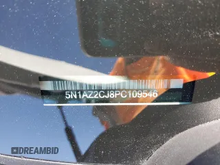 2023 Nissan Murano SL with VIN 5N1AZ2CJ8PC109546, listed as a Copart auction lot 48237295 with 11,673 mi miles and Non Repairable. Bid and sale history available at DreamBid. Image 14.