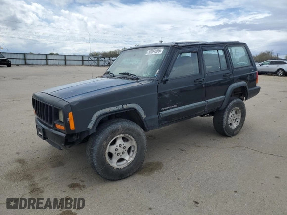 1998 Jeep Cherokee Sport with VIN 1J4FJ68S6WL188802, listed as a Copart auction lot 52094005 with 199,586 mi miles and Salvage Title. Bid and sale history available at carsss.com. Image 1.