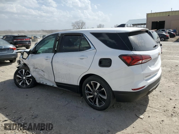 2022 Chevrolet Equinox LT with VIN 3GNAXKEV8NL154716, listed as a Copart auction lot 49237025 with 47,058 mi miles and Salvage Title. Bid and sale history available at DreamBid. Image 2.