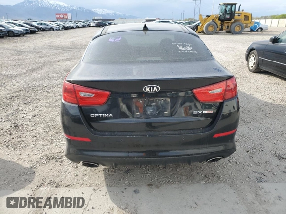 2015 Kia Optima SXL Turbo with VIN 5XXGR4A64FG386122, listed as a Copart auction lot 54451215 with 161,913 mi miles and Clean Title. Bid and sale history available at DreamBid. Image 6.