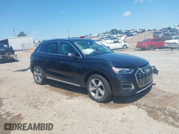 2023 Audi Q5 Premium Plus with VIN WA1BBAFY0P2041145, listed as a IAAI auction lot 41976922 with 20,447 mi miles and . Bid and sale history available at DreamBid. Image 1.