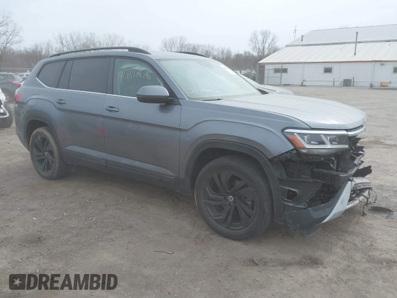 2021 Volkswagen Atlas SE with VIN 1V2KR2CA0MC570498, listed as a IAAI auction lot 41807676 with 56,434 mi miles and . Bid and sale history available at DreamBid. Image 1.