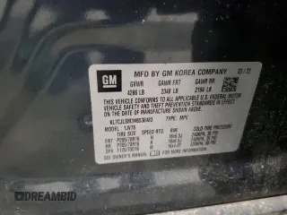 2022 Chevrolet Trax LT z VIN KL7CJLSM3NB530483, wystawiony jako Copart lot #51300365 z przebiegiem 60 386 mil mil oraz Szkoda całkowita • Salvage title. Historia ofert i sprzedaży dostępna na DreamBid. Obrazek 13.