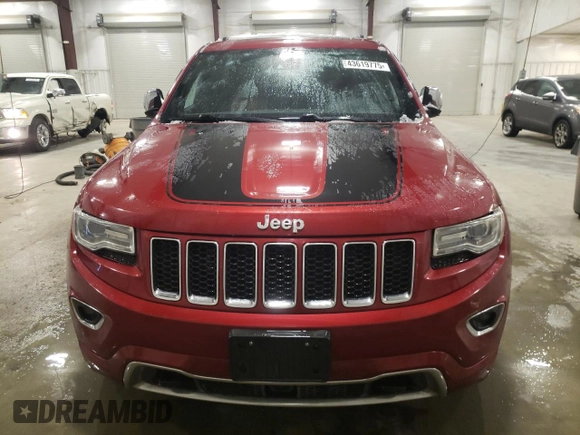 2014 Jeep Grand Cherokee Overland with VIN 1C4RJFCM3EC362173, listed as a Copart auction lot 43619775 with 277,053 mi miles and Salvage Title. Bid and sale history available at DreamBid. Image 5.