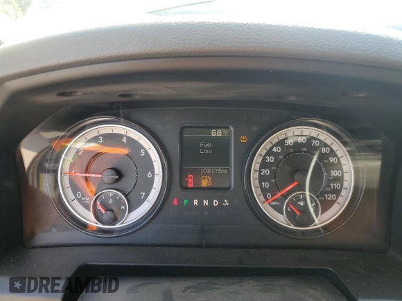 2017 Ram 1500 Express with VIN 3C6JR6AT0HG664982, listed as a Copart auction lot 77386684 with 109,175 mi miles and Salvage title. Bid and sale history available at DreamBid. Image 9.