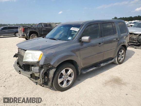 2012 Honda Pilot EX-L with VIN 5FNYF3H68CB034298, listed as a Copart auction lot 53504215 with 160,352 mi miles and Salvage title. Bid and sale history available at DreamBid. Image 1.
