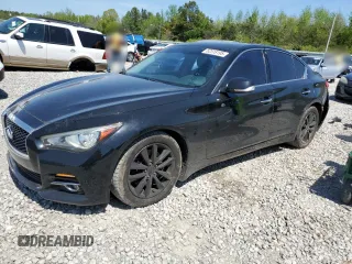 2014 Infiniti Q50 z VIN JN1BV7AP4EM687999, wystawiony jako Copart lot #52318195 z przebiegiem 155 516 mil mil oraz Szkoda całkowita • Salvage title. Historia ofert i sprzedaży dostępna na DreamBid. Obrazek 1.
