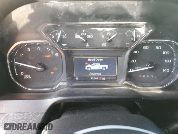 2021 GMC Sierra 1500 AT4 with VIN 3GTP9EED1MG393229, listed as a Copart auction lot 45381255 with 92,048 mi miles and Clean Title. Bid and sale history available at carsss.com. Image 9.