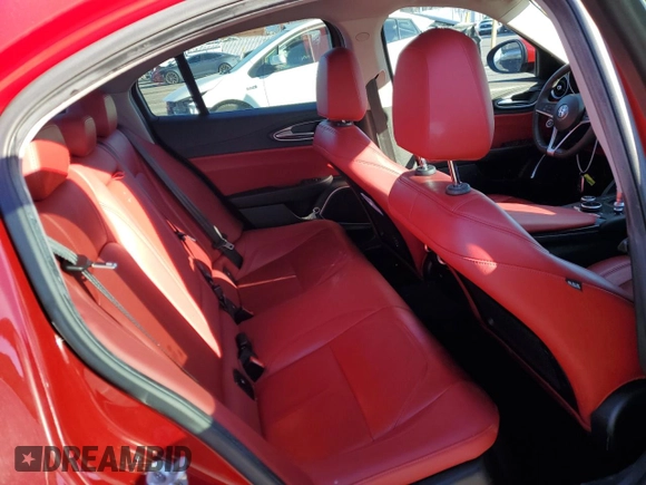 2018 Alfa Romeo Giulia with VIN ZARFAEBN8J7590038, listed as a Copart auction lot 40013063 with 49,764 mi miles. Bid and sale history available at carsss.com. Image 10.