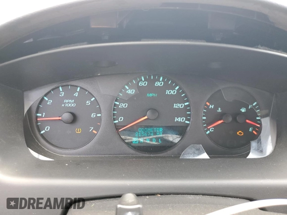 2012 Chevrolet Impala LS Fleet with VIN 2G1WF5E34C1216542, listed as a Copart auction lot 55216385 with 215,674 mi miles and Salvage Title. Bid and sale history available at DreamBid. Image 9.