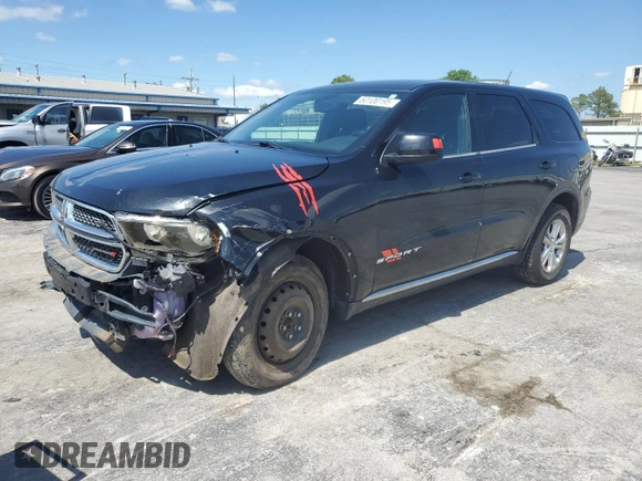 2013 Dodge Durango SXT with VIN 1C4RDJAG3DC575923, listed as a Copart auction lot 60100195 with 211,606 mi miles and Salvage title. Bid and sale history available at DreamBid. Image 1.