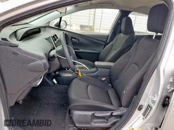 2021 Toyota Prius L Eco with VIN JTDKAMFU1M3142014, listed as a Copart auction lot 55038365 with 76,211 mi miles and Salvage title. Bid and sale history available at DreamBid. Image 7.