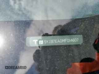 2021 Tesla Model 3 Standard Range Plus z VIN 5YJ3E1EA0MF014607, wystawiony jako Copart lot #47290835 z przebiegiem 43 251 mil mil oraz Szkoda całkowita • Salvage title. Historia ofert i sprzedaży dostępna na DreamBid. Obrazek 12.