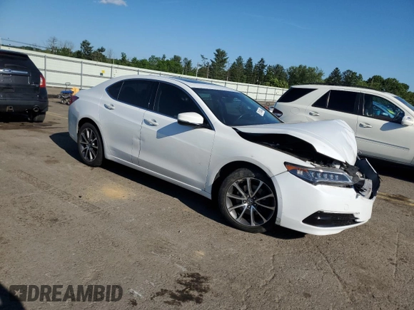 2017 Acura TLX V6 w/Technology Pkg with VIN 19UUB3F51HA002847, listed as a Copart auction lot 57144944 with 0 mi miles and Salvage Title. Bid and sale history available at carsss.com. Image 4.