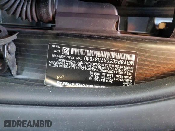 2019 BMW i3 z VIN WBY8P4C55K7D87640, wystawiony jako Copart lot #46184815 z przebiegiem 80 866 mil mil oraz Szkoda całkowita • Salvage title. Historia ofert i sprzedaży dostępna na DreamBid. Obrazek 13.