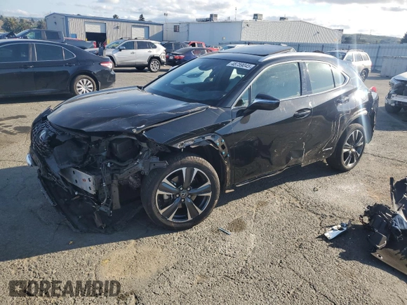 2020 Lexus UX 250h z VIN JTHP9JBH4L2025441, wystawiony jako Copart lot #48759045 z przebiegiem 42 348 mil mil oraz Szkoda całkowita • Salvage title. Historia ofert i sprzedaży dostępna na DreamBid. Obrazek 1.