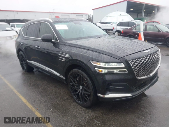 2022 Genesis GV80 with VIN KMUHCESC0NU083778, listed as a IAAI auction lot 41553215 with 93,384 mi miles and . Bid and sale history available at DreamBid. Image 1.