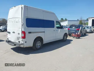 2012 Nissan NV S with VIN 1N6AF0LX6CN101706, listed as a IAAI auction lot 42170199 with 202,482 mi miles. Bid and sale history available at carsss.com. Image 4.