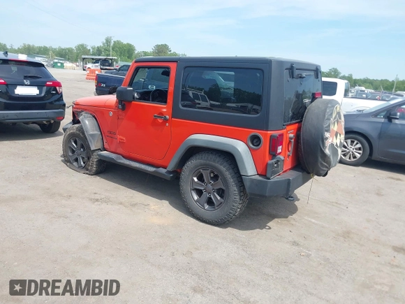 2015 Jeep Wrangler Sport with VIN 1C4AJWAG7FL667462, listed as a IAAI auction lot 42134109 with 85,651 mi miles and . Bid and sale history available at carsss.com. Image 3.