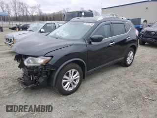 2016 Nissan Rogue SV with VIN KNMAT2MT8GP722121, listed as a Copart auction lot 44769245 with 66,745 mi miles and Salvage Title. Bid and sale history available at carsss.com. Image 1.
