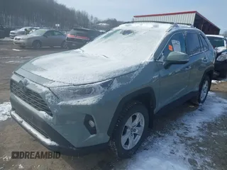 2021 Toyota RAV4 Hybrid XLE with VIN 4T3RWRFV2MU024587, listed as a IAAI auction lot 41496119 with 52,809 mi miles. Bid and sale history available at carsss.com. Image 2.