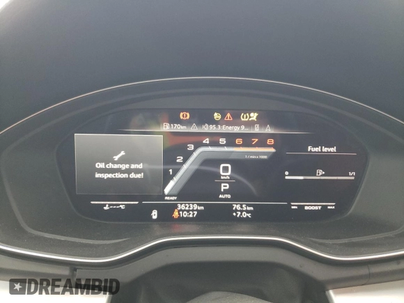 2022 Audi SQ5 Premium with VIN WA1A4AFY1N2134582, listed as a Copart auction lot 82101634 with 36,239 mi miles and Salvage Title. Bid and sale history available at DreamBid. Image 9.