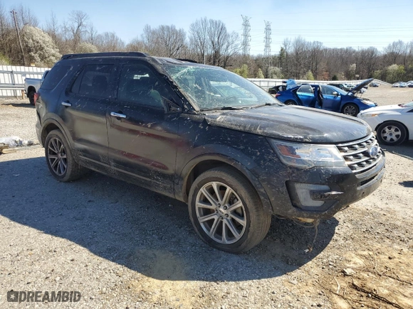 2017 Ford Explorer Limited with VIN 1FM5K8F81HGC23884, listed as a Copart auction lot 48480465 with 125,627 mi miles and Salvage Title. Bid and sale history available at carsss.com. Image 4.
