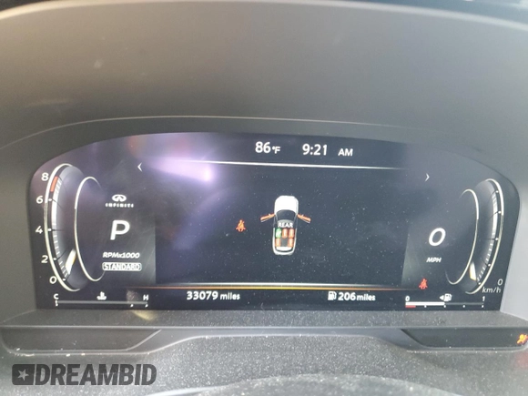 2024 Infiniti QX60 Luxe with VIN 5N1DL1FR9RC351355, listed as a Copart auction lot 54048625 with 33,079 mi miles and Salvage title. Bid and sale history available at DreamBid. Image 9.