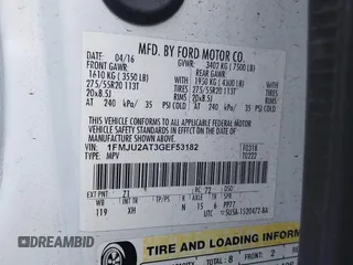 2016 Ford Expedition Limited with VIN 1FMJU2AT3GEF53182, listed as a IAAI auction lot 42077019 with 189,564 mi miles and . Bid and sale history available at DreamBid. Image 9.