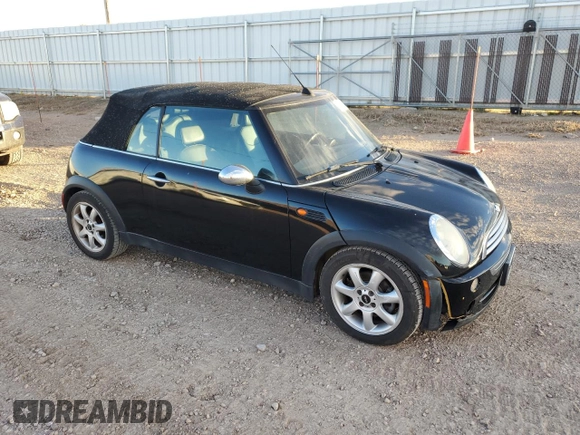 2007 MINI Convertible with VIN WMWRF33597TG16707, listed as a Copart auction lot 79104014 with 113,380 mi miles and Salvage Title. Bid and sale history available at DreamBid. Image 4.